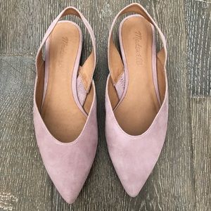 Madewell Pink Suede Slingback